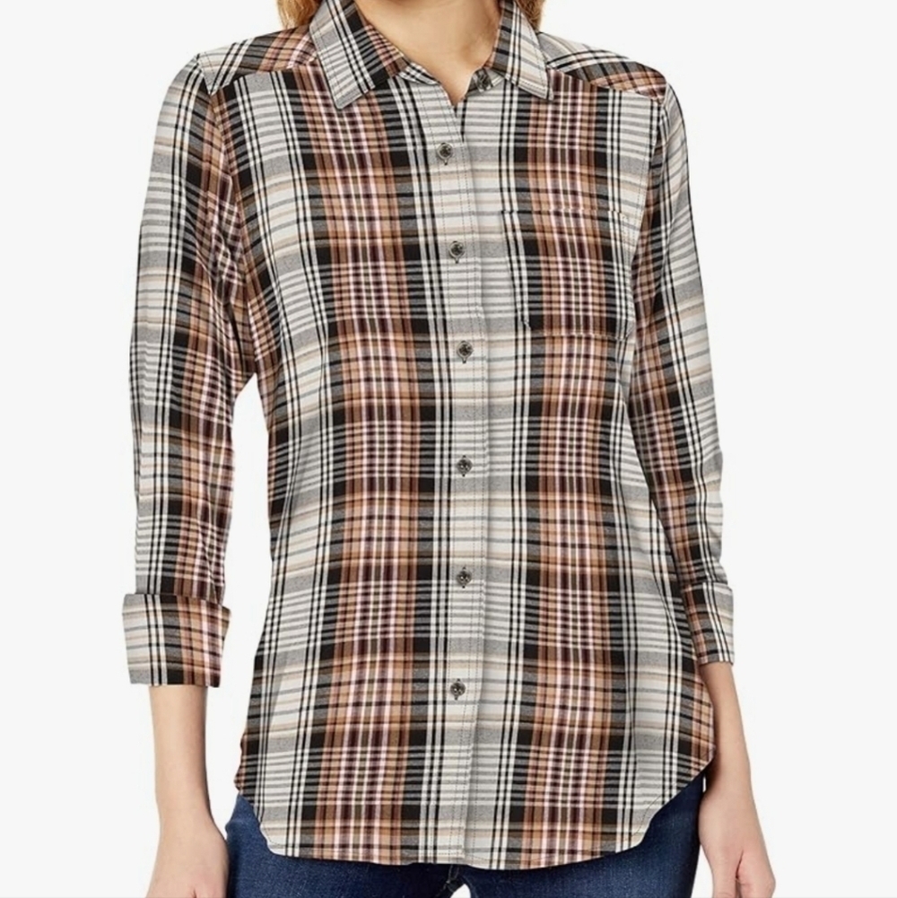 KAVU Woodland Plaid Flannel Button Down Shirt S